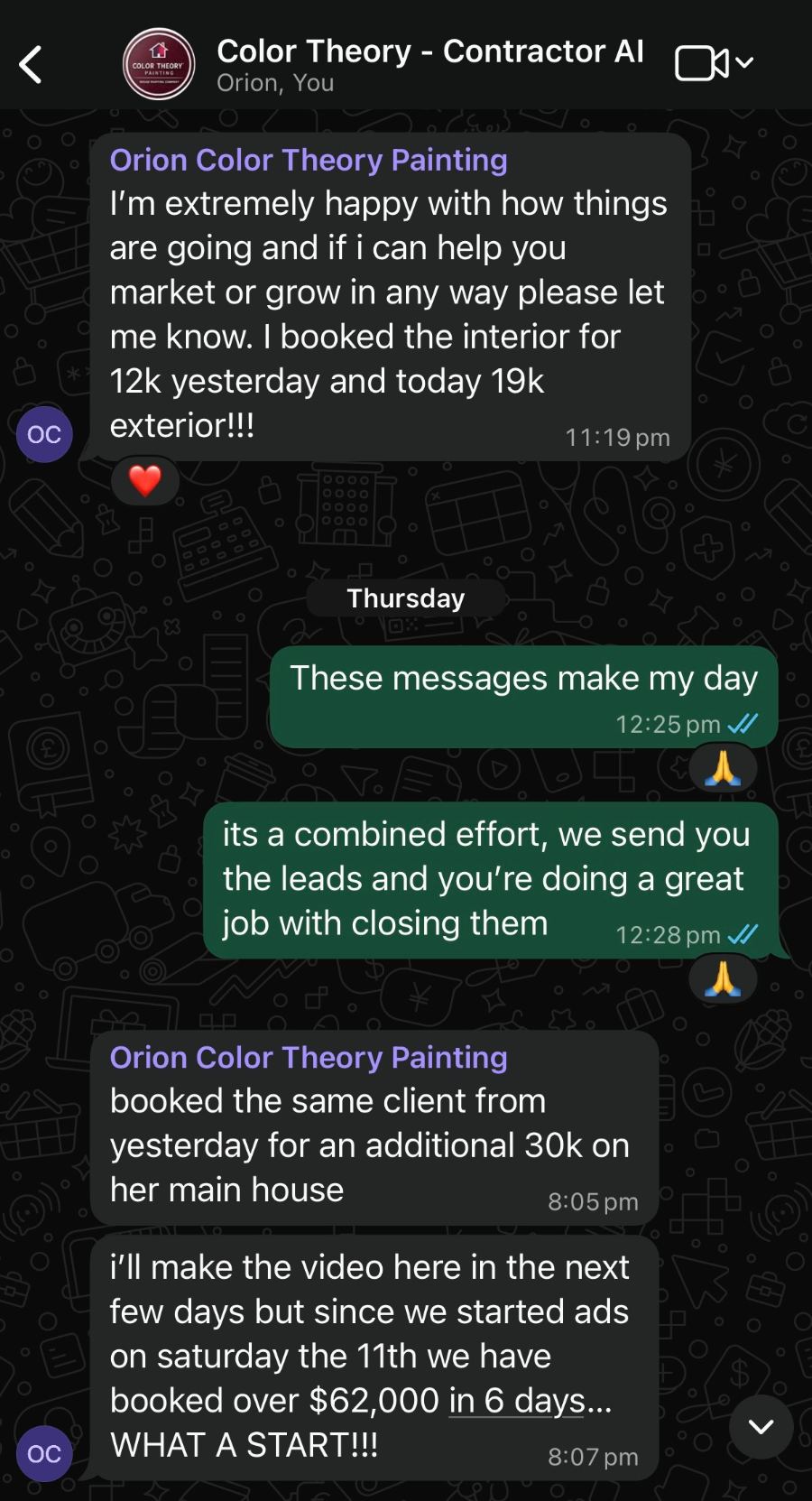 Orion WhatsApp chat